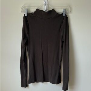 Ever New Brown Long Sleeve Mock Turtleneck